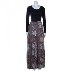 Pre Owned Kenzo Floral Chiffon Maxi Skirt L