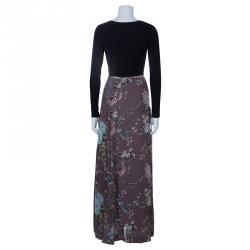 Pre Owned Kenzo Floral Chiffon Maxi Skirt L