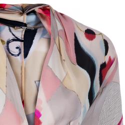 Pre Owned Kenzo Watercolor Silk Top L 