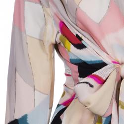 Pre Owned Kenzo Watercolor Silk Top L 