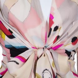 Pre Owned Kenzo Watercolor Silk Top L 