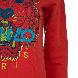 مملوكة مسبقًا سويت شيرت كينزو أحمر نمر مطرز S