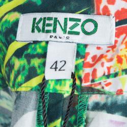 Pre Owned Kenzo Multicolor Printed Shorts L