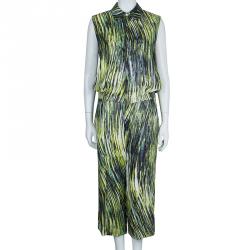 Kenzo Animal Print Silk Jumpsuit M