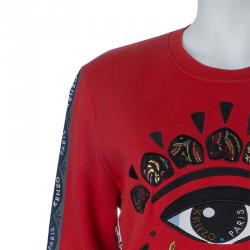 مملوكة مسبقًا سويت شيرت كينزو مزخرف شعار العين أحمر XL