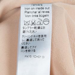 Pre Owned فستان كينزو راناواي شيفون متعدد الألوان مطرز بطبقة حرير مخططة مقاس M