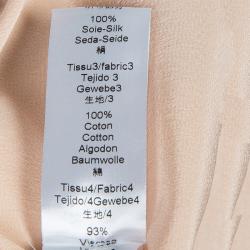 Pre Owned فستان كينزو راناواي شيفون متعدد الألوان مطرز بطبقة حرير مخططة مقاس M