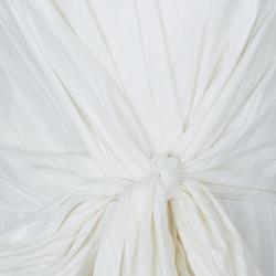 Pre Owned Kenzo White Pleated Cotton Sleeveless Top M