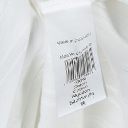 Pre Owned Kenzo White Pleated Cotton Sleeveless Top M