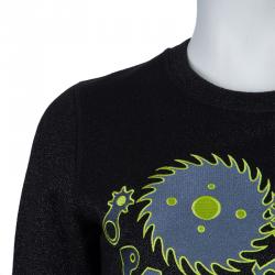 مملوكة مسبقًا سويتشير كينزو تريكو أسود بخيط لامع مزخرف XS