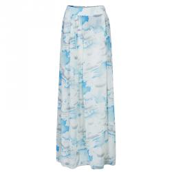 Pre Owned Kenzo Cloud Print Maxi Skirt M