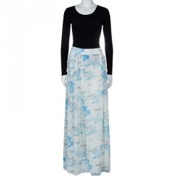 Pre Owned Kenzo Cloud Print Maxi Skirt M