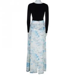 Pre Owned Kenzo Cloud Print Maxi Skirt M