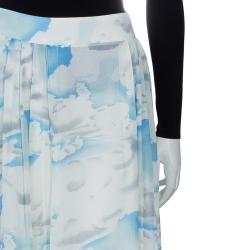 Pre Owned Kenzo Cloud Print Maxi Skirt M
