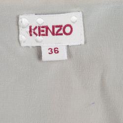 Pre Owned Kenzo Multicolor Floral Printed Embellished Sleeveless Maxi Dress S