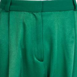 Pre Owned Kenzo Green High Waisted Tailored Trousers M