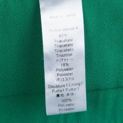 Pre Owned Kenzo Green High Waisted Tailored Trousers M