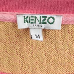 Pre Owned Kenzo Pink Tiger Motif Embroidered Sweatshirt M