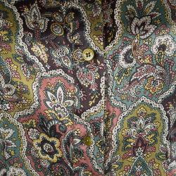 Pre Owned Kenzo Pastel Multicolor Floral Print Silk Shirt M