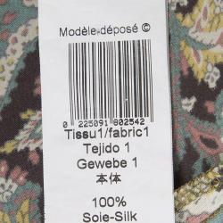 Pre Owned Kenzo Pastel Multicolor Floral Print Silk Shirt M