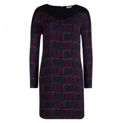 Pre Owned Kenzo Multicolor Love Printed Long Sleeve Dress S