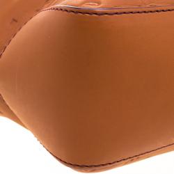 Pre Owned Lancel Copper Brown Dalifun Daligramme Leather Tote