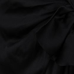 Pre Owned Lanvin Black Bow Detail Draped Trousers M