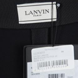 Pre Owned Lanvin Black Bow Detail Draped Trousers M