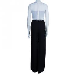 Pre Owned Lanvin Black Wide Leg Trousers M