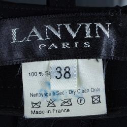 Pre Owned Lanvin Black Wide Leg Trousers M