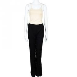 Pre Owned Lanvin Black Embroidered Trousers M
