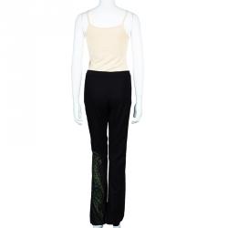 Pre Owned Lanvin Black Embroidered Trousers M