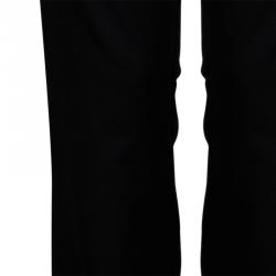 Pre Owned Lanvin Black Embroidered Trousers M