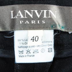 Pre Owned Lanvin Black Embroidered Trousers M