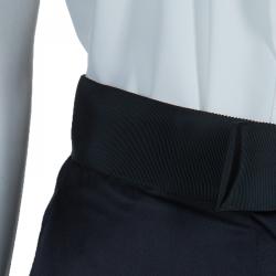 Pre Owned Lanvin Black Bow Detail Wide Leg Trousers S