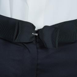 Pre Owned Lanvin Black Bow Detail Wide Leg Trousers S