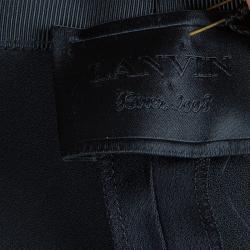 Pre Owned Lanvin Black Bow Detail Wide Leg Trousers S