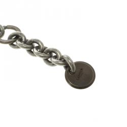 Lanvin Silver Tone Chain Link Necklace