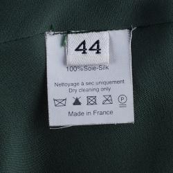 Pre Owned Lanvin Dark Green Silk Dress M