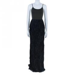 Pre Owned Lanvin Tiered Lace Maxi Skirt M