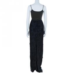 Pre Owned Lanvin Tiered Lace Maxi Skirt M
