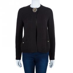 Pre Owned Lanvin Brown Wool Cardigan M