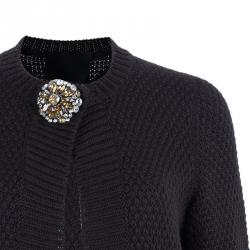 Pre Owned Lanvin Brown Wool Cardigan M
