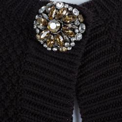 Pre Owned Lanvin Brown Wool Cardigan M