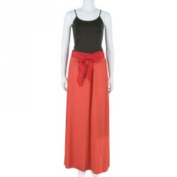 Pre Owned Lanvin Ribbonned Maxi Skirt L