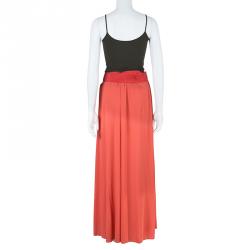 Pre Owned Lanvin Ribbonned Maxi Skirt L