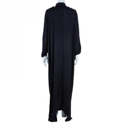 Pre Owned Lanvin Black Button Down Maxi Shirt Dress OS