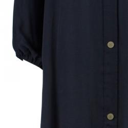 Pre Owned Lanvin Black Button Down Maxi Shirt Dress OS