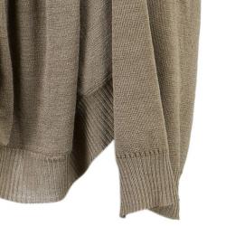 Pre Owned Lanvin Khaki Gathered Short Dress XS