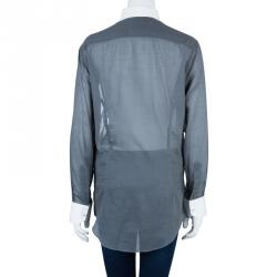 Pre Owned Lanvin Contrast Collar Shirt M